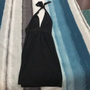 Black Halter Mini Dress